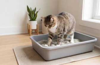 how much litter to put in a litter box shown with proper 2 to 3 inch depth