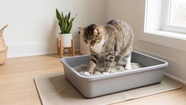 how much litter to put in a litter box shown with proper 2 to 3 inch depth
