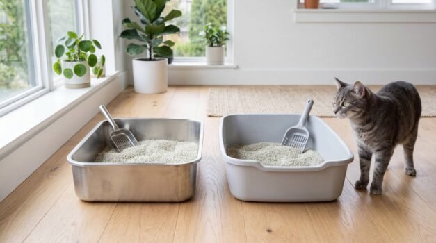 stainless steel litter box vs plastic comparison