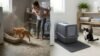 best low dust cat litter comparison showing dusty litter box vs clean setup