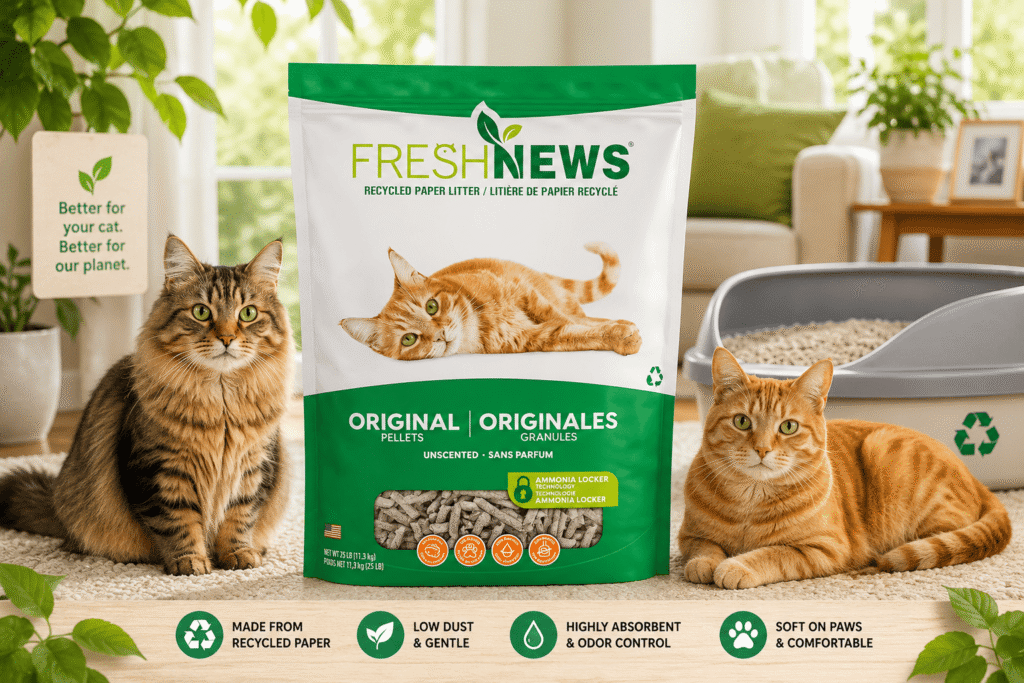 paper pellet cat litter fresh news recycled paper with cats low dust gentle paws