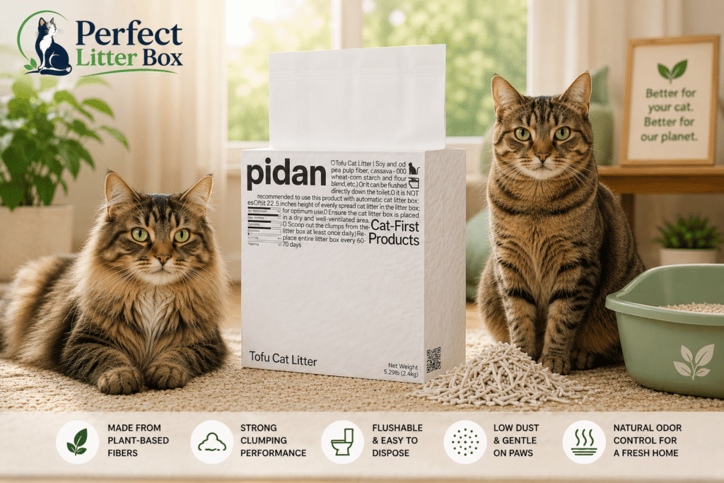 tofu cat litter pidan with cats low dust clumping plant based litter