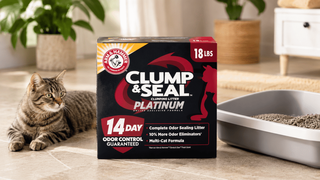 best arm and hammer cat litter clump and seal platinum in litter box setup