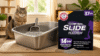 arm and hammer slide review with litter box setup and cat in home environment