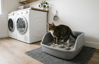 arm and hammer slide review showing clumping cat litter in a clean litter box