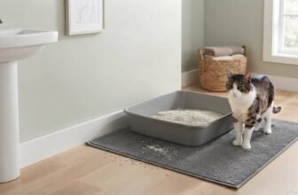 Best hypoallergenic cat litter in a clean low-dust litter box beside a cat